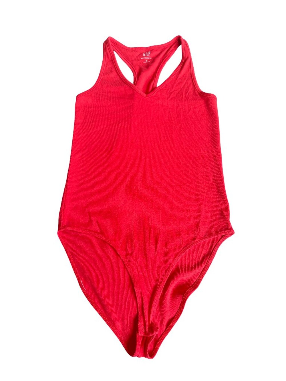 Gap Modern Bodysuit Tank Top Bold Red Stretch Casual Racerback Size Medium